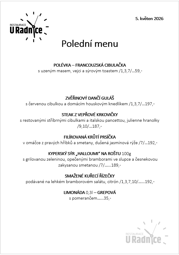 Svatomartinské menu 2023