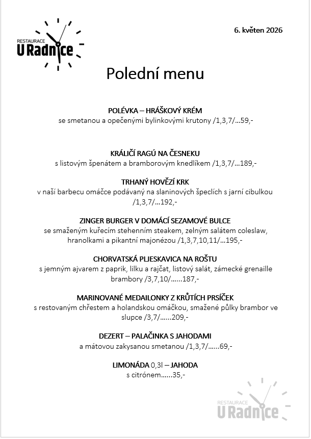 Svatomartinské menu 2023