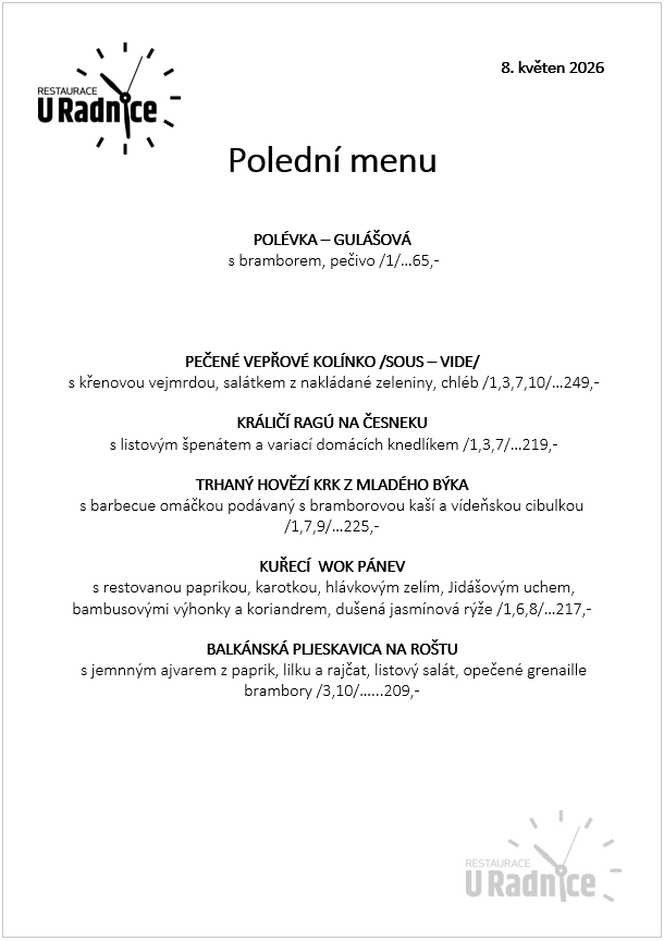 Svatomartinské menu 2023