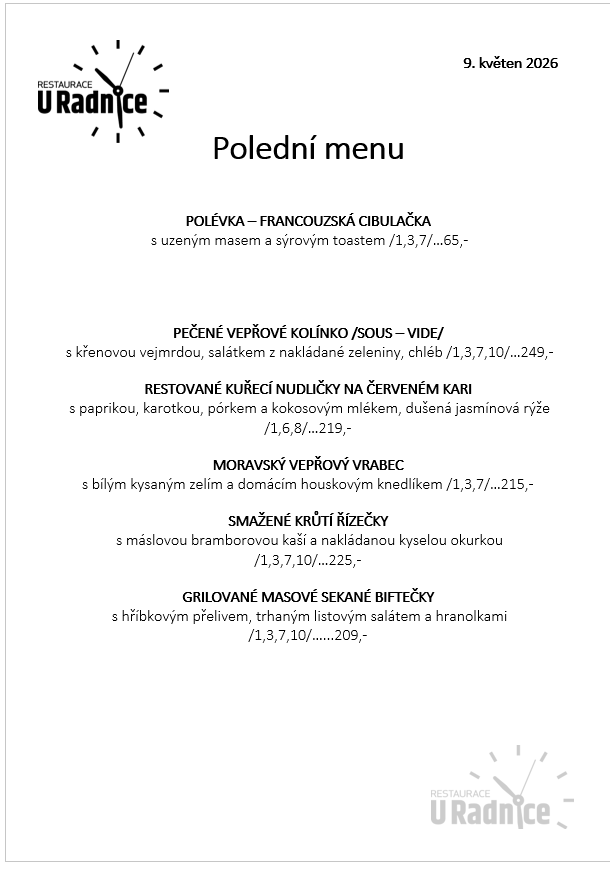 Svatomartinské menu 2023