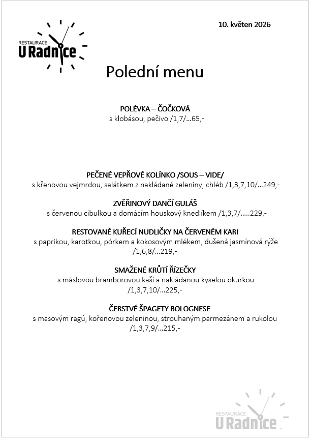 Svatomartinské menu 2023