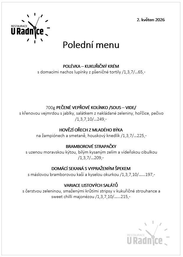 Svatomartinské menu 2023