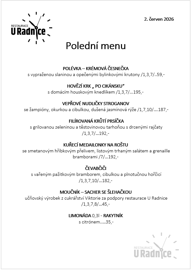 Svatomartinské menu 2023