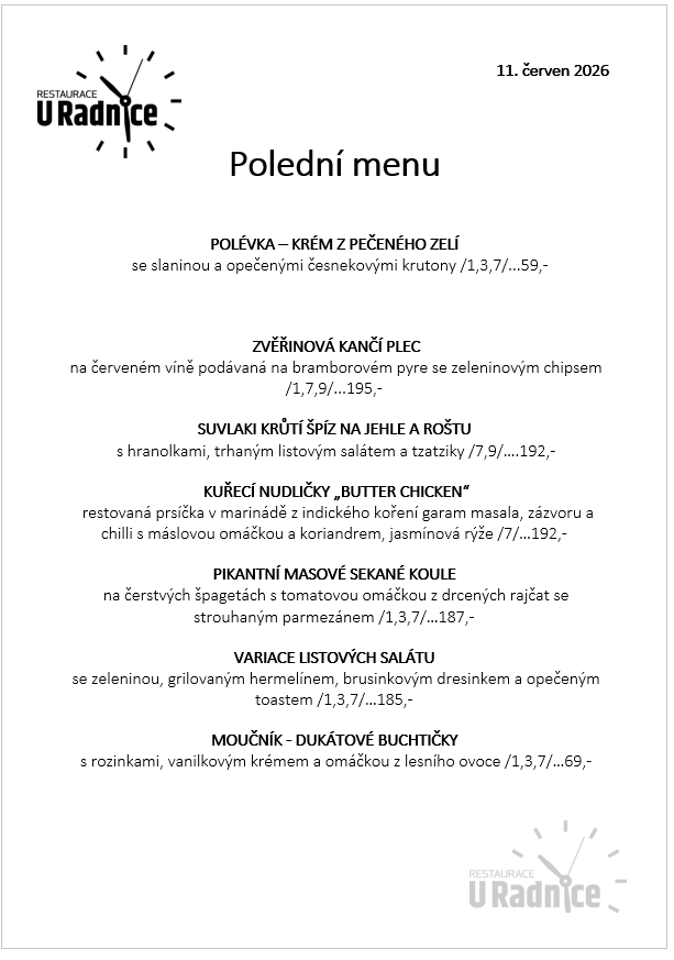 Svatomartinské menu 2023