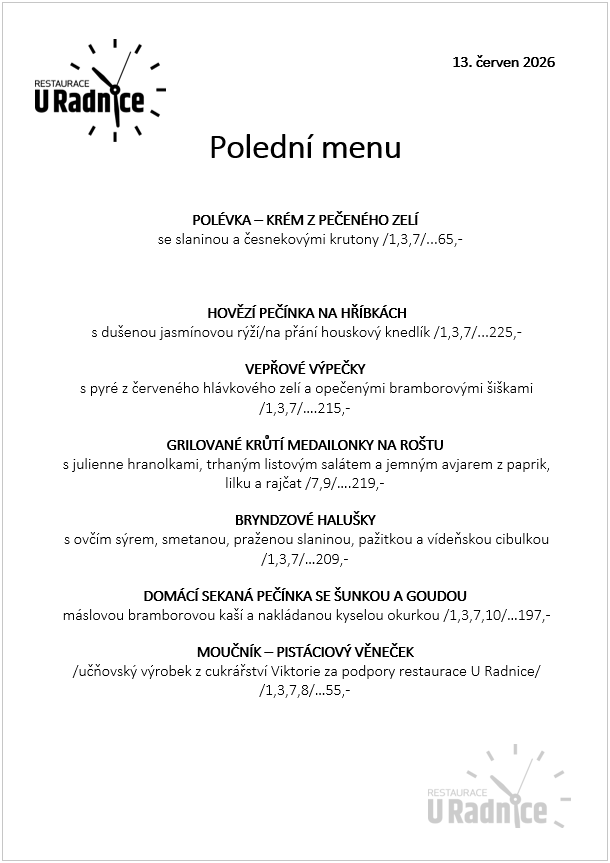 Svatomartinské menu 2023