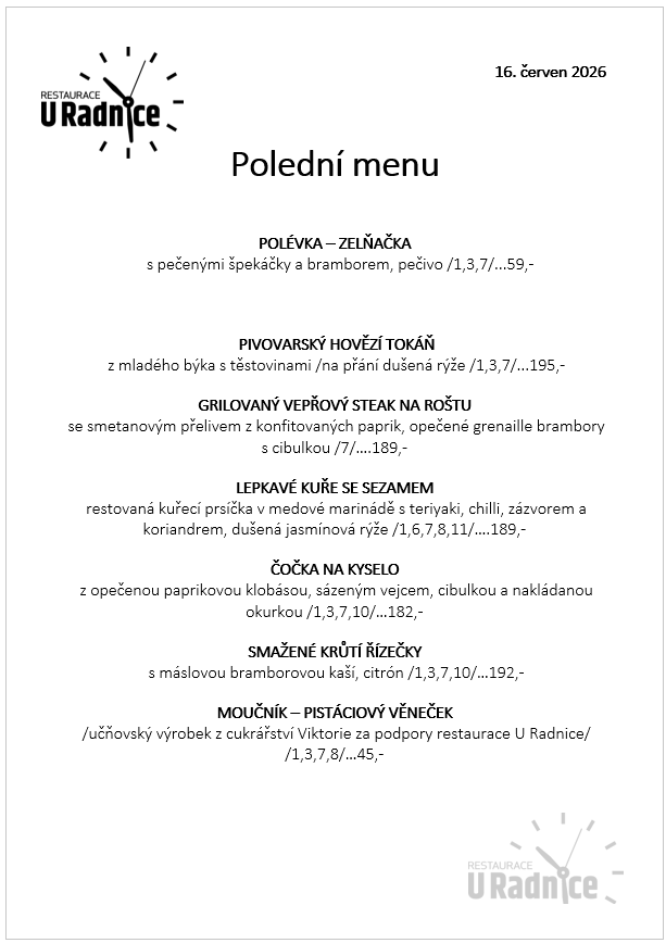 Svatomartinské menu 2023