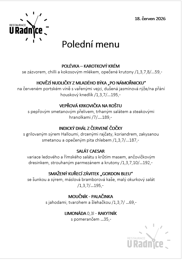 Svatomartinské menu 2023