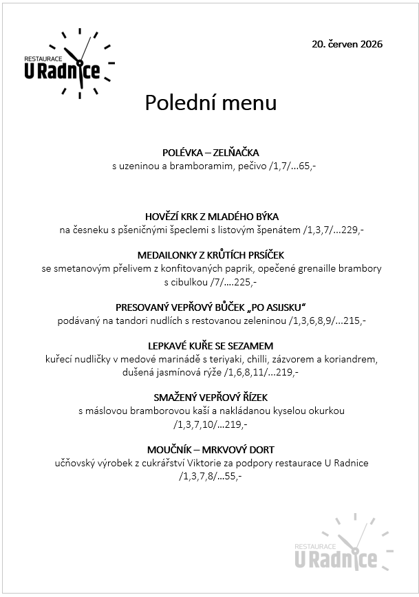 Svatomartinské menu 2023