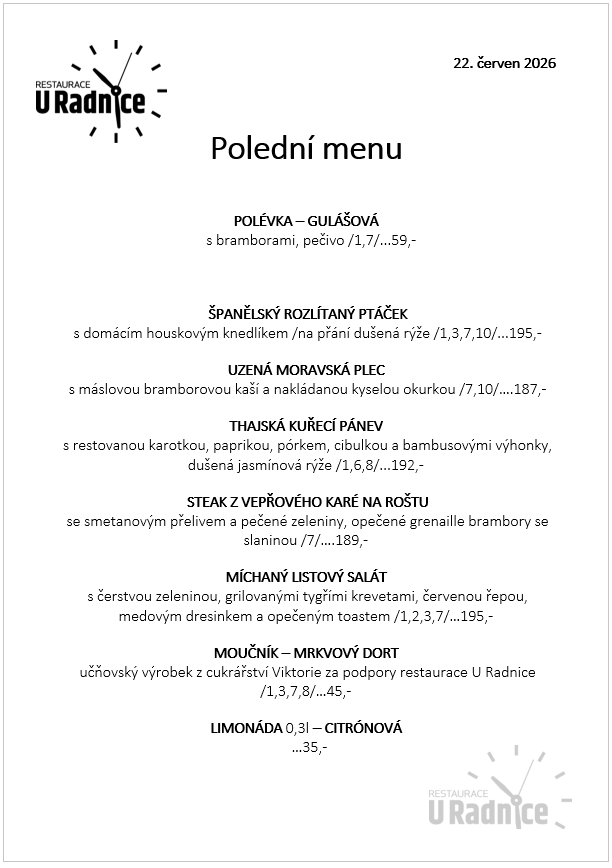 Svatomartinské menu 2023