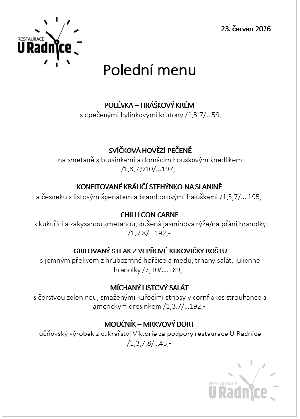 Svatomartinské menu 2023