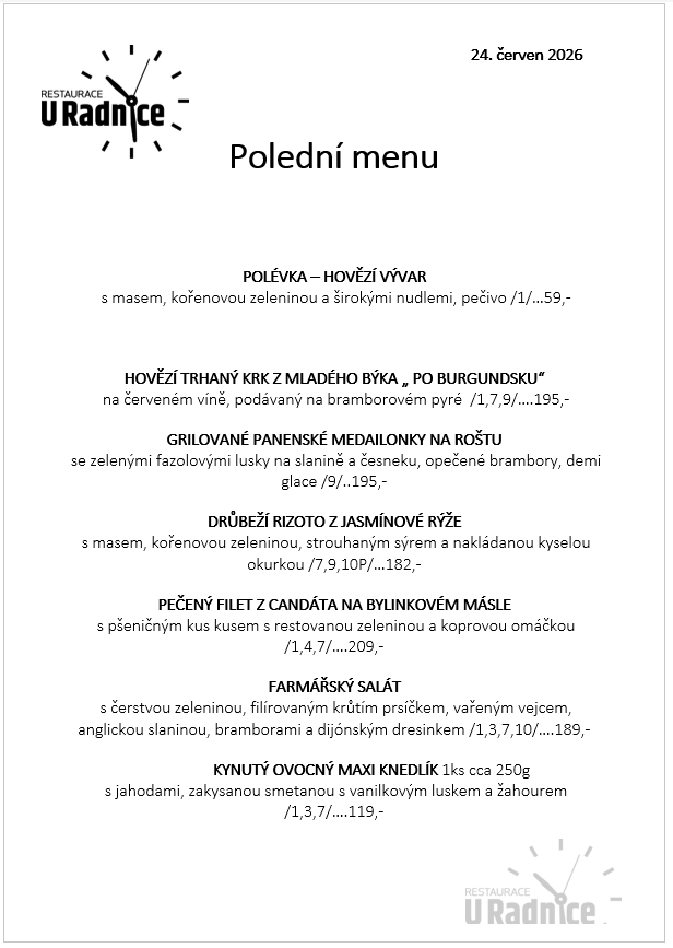 Svatomartinské menu 2023