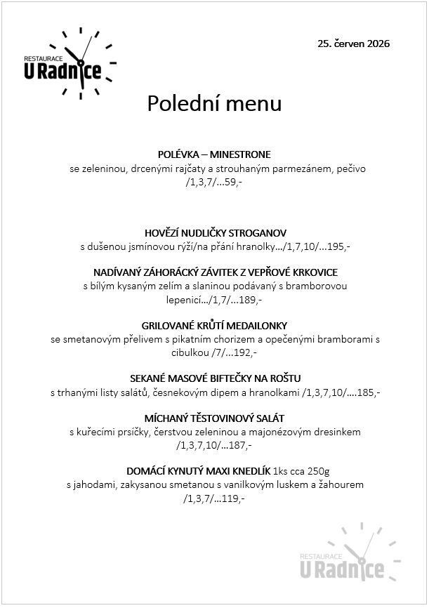 Svatomartinské menu 2023