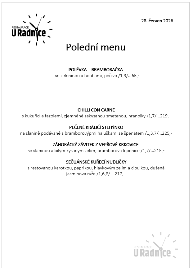 Svatomartinské menu 2023