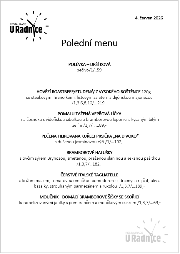 Svatomartinské menu 2023