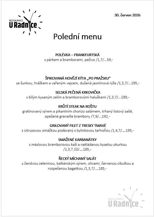 Svatomartinské menu 2023