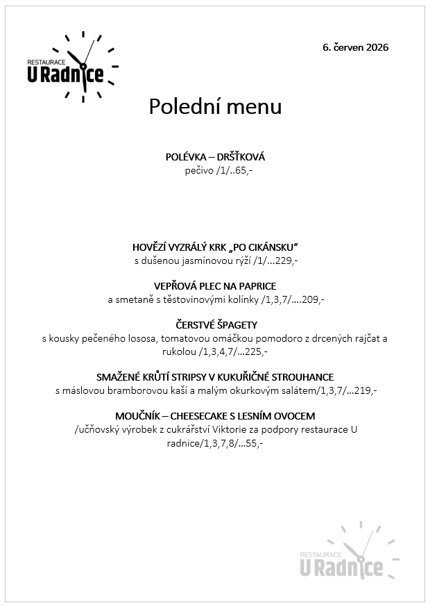 Svatomartinské menu 2023