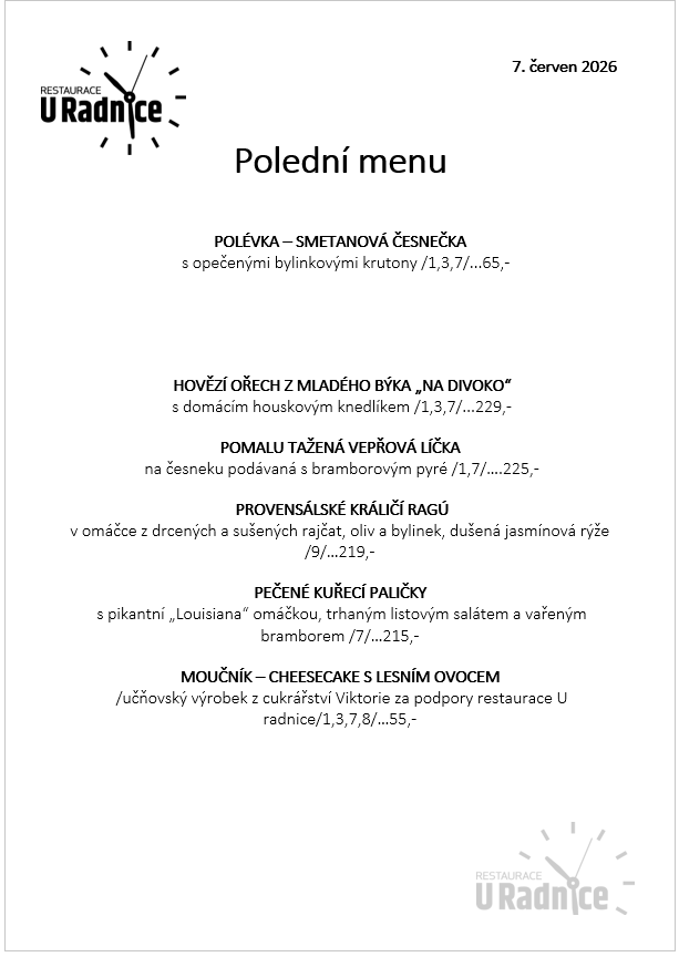 Svatomartinské menu 2023