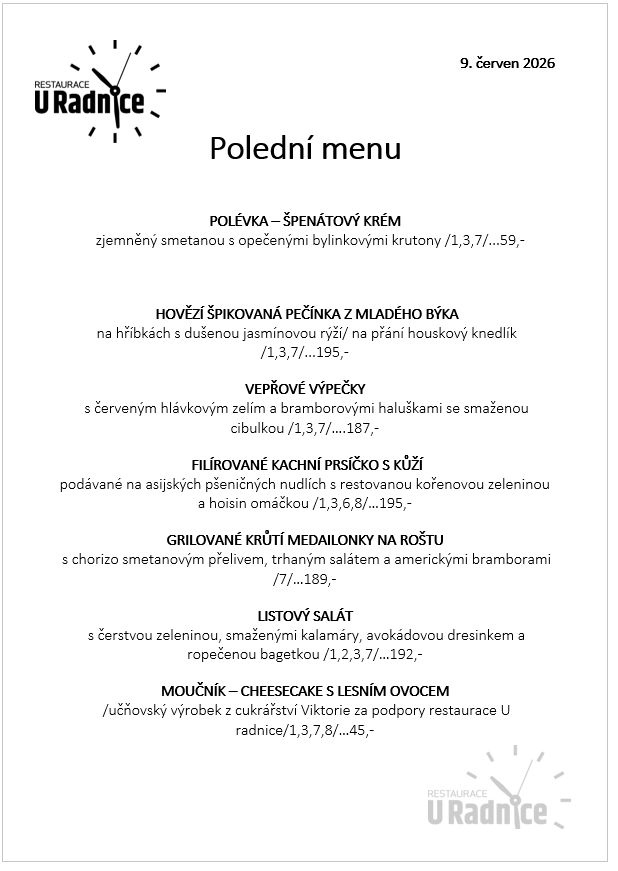 Svatomartinské menu 2023
