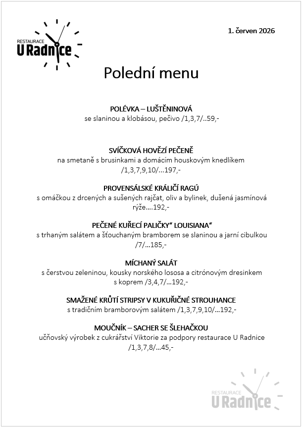 Svatomartinské menu 2023