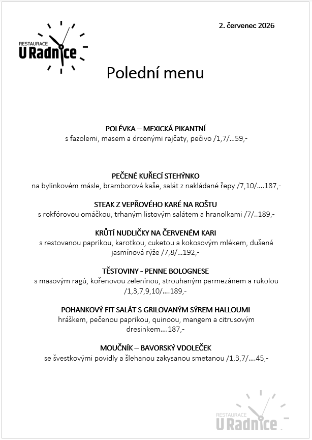 Svatomartinské menu 2023