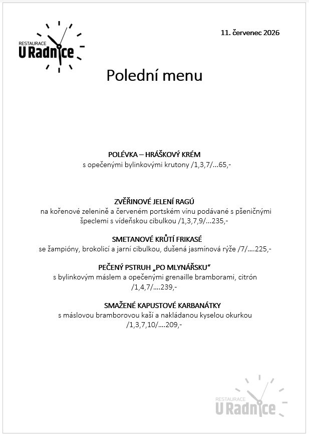 Svatomartinské menu 2023