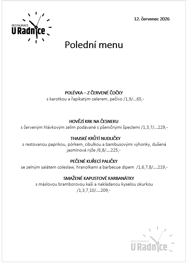 Svatomartinské menu 2023