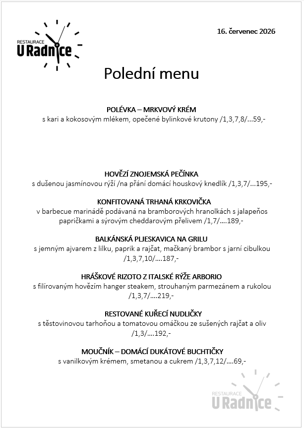 Svatomartinské menu 2023