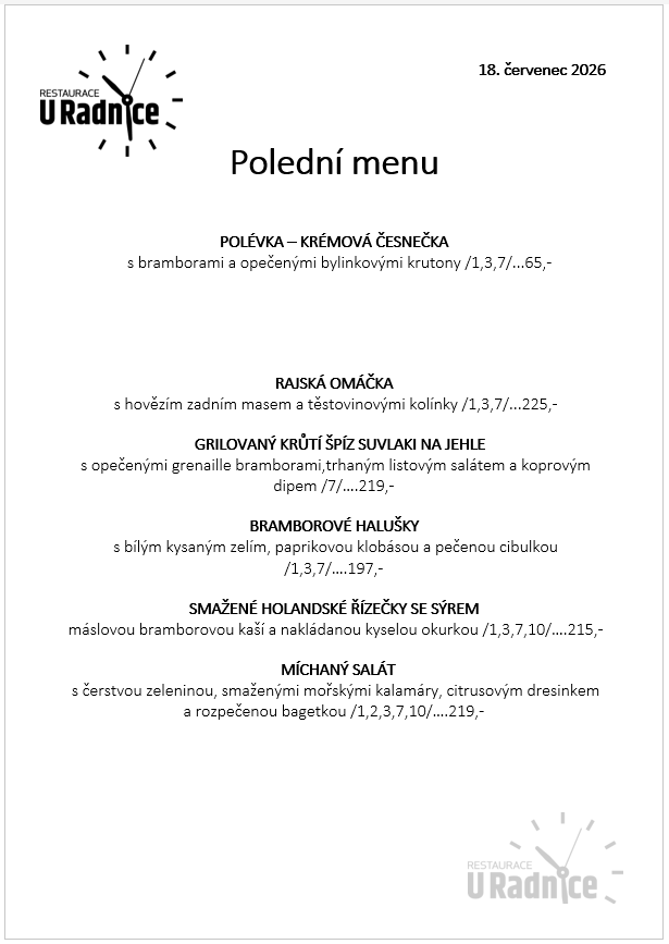 Svatomartinské menu 2023
