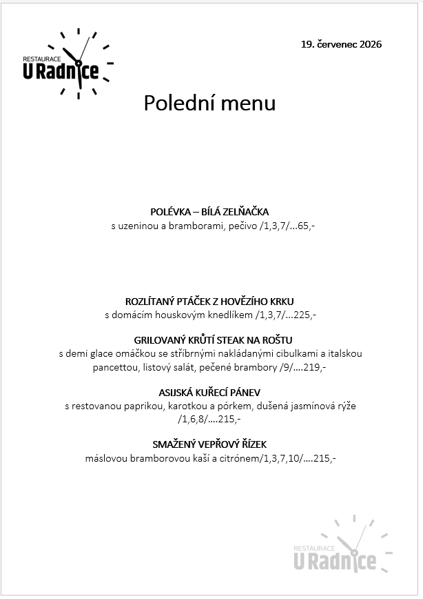 Svatomartinské menu 2023