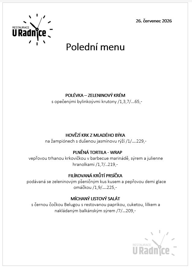 Svatomartinské menu 2023