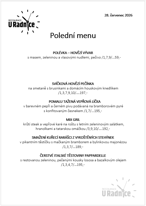 Svatomartinské menu 2023
