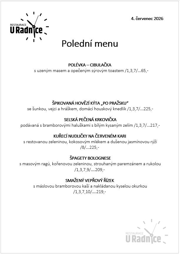 Svatomartinské menu 2023