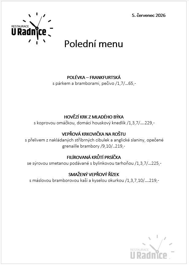 Svatomartinské menu 2023