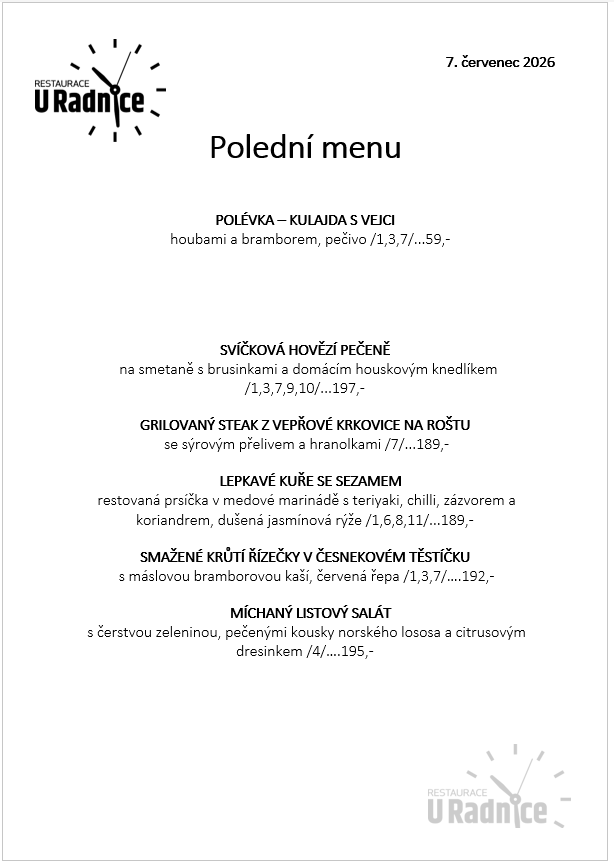 Svatomartinské menu 2023