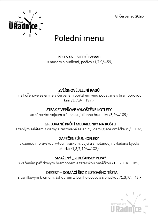Svatomartinské menu 2023