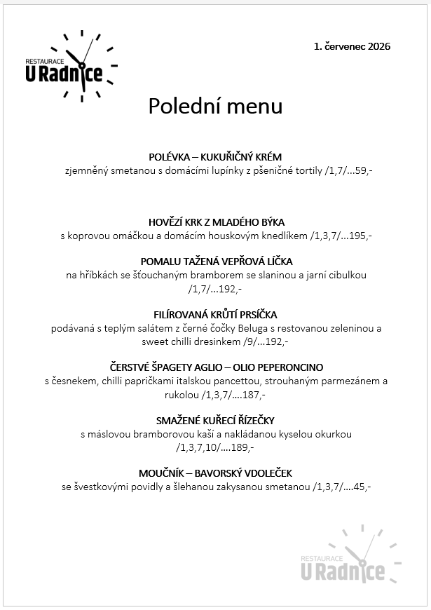 Svatomartinské menu 2023