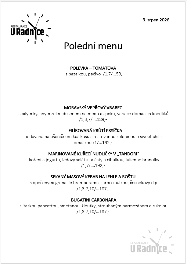 Svatomartinské menu 2023