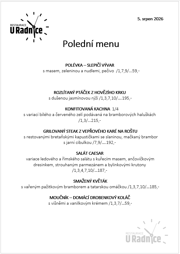 Svatomartinské menu 2023