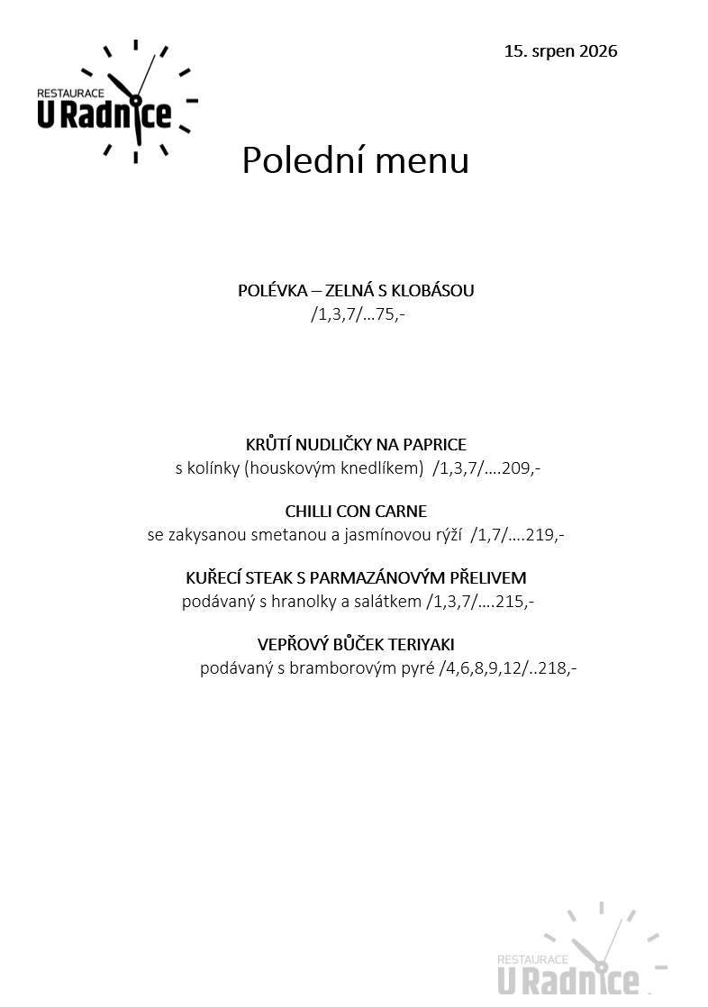 Svatomartinské menu 2023