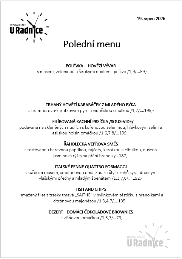 Svatomartinské menu 2023