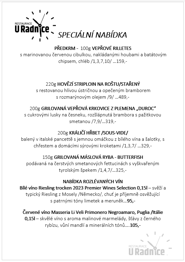 Svatomartinské menu 2023