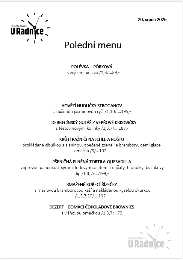 Svatomartinské menu 2023