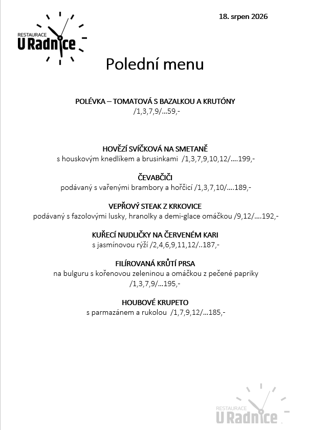 Svatomartinské menu 2023