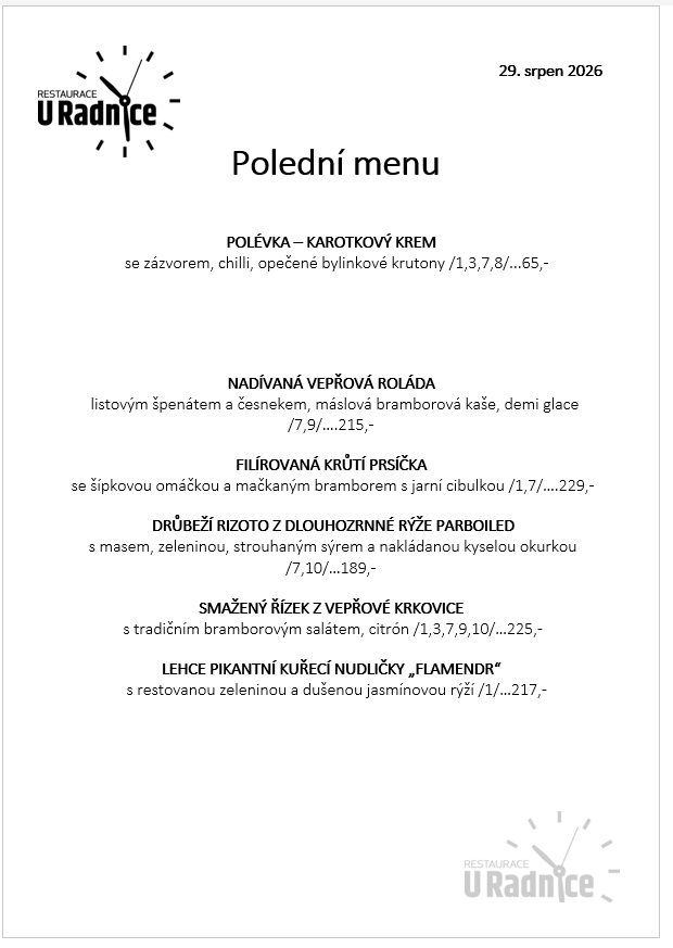 Svatomartinské menu 2023