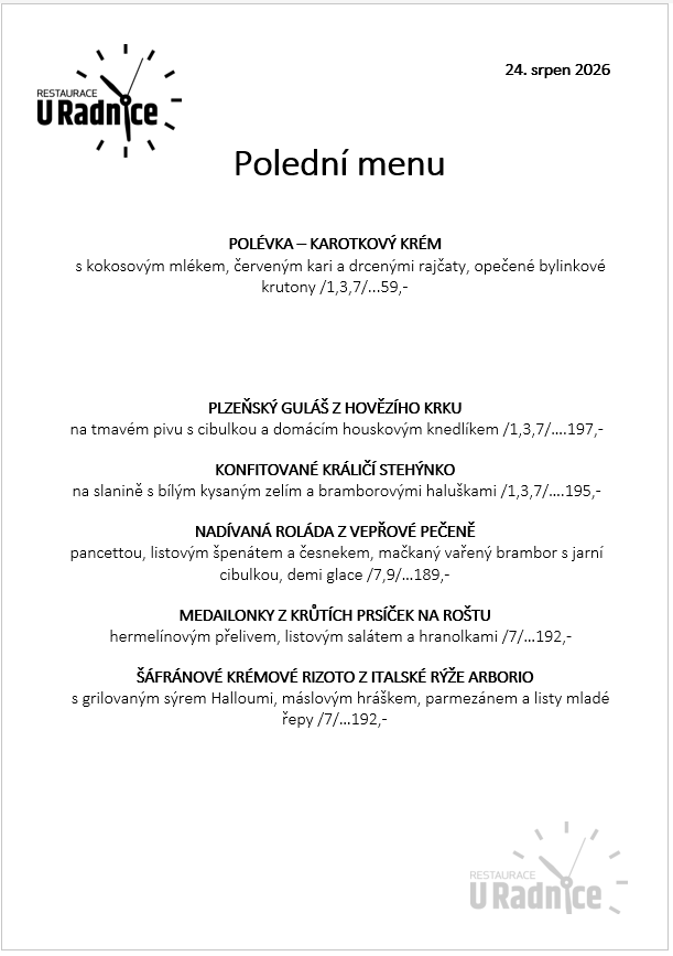 Svatomartinské menu 2023
