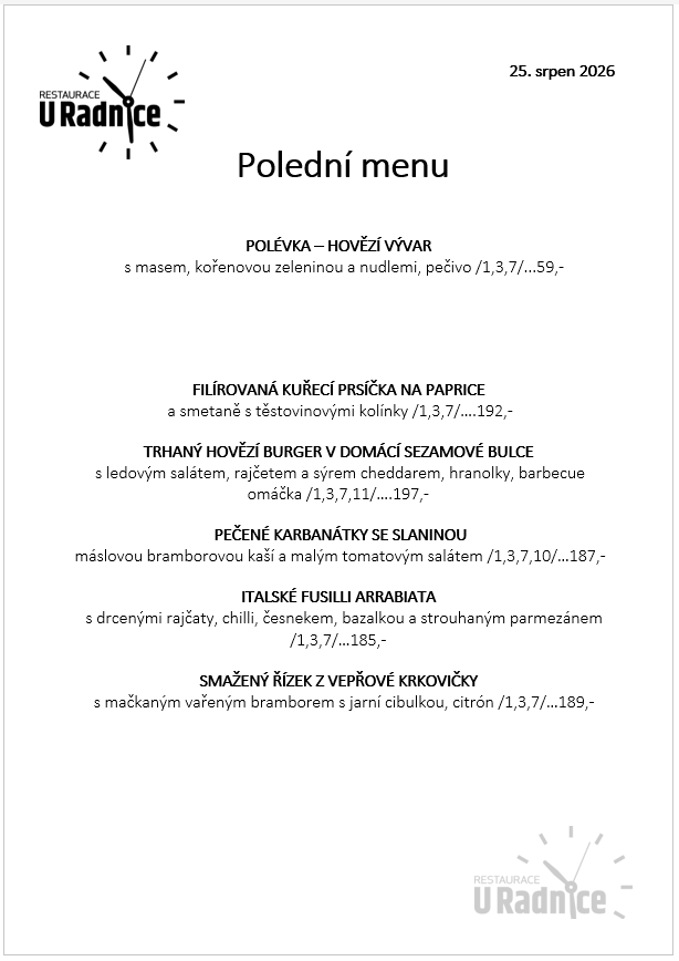 Svatomartinské menu 2023