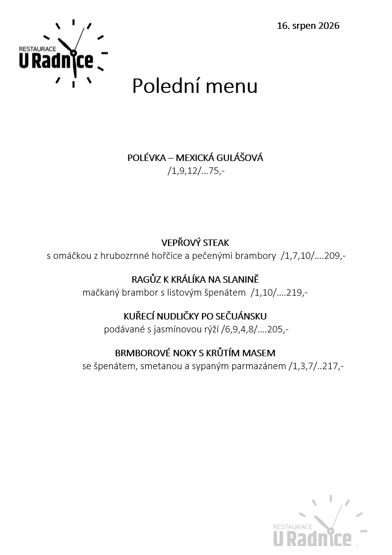 Svatomartinské menu 2023